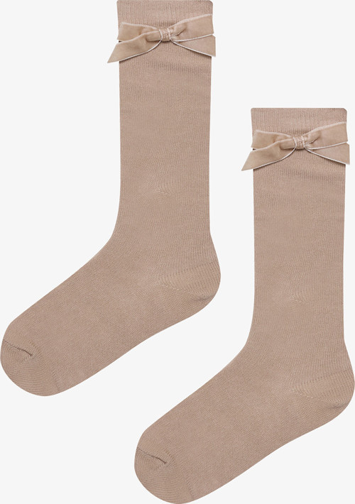 Kız Çocuk Brown Ribbon Pantolon Çorabı