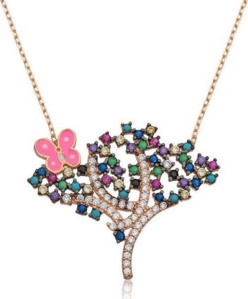 925 Ayar Gümüş Bahar Ağacı Kadın Gümüş Kolye