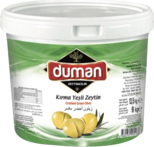 Birinci Kalite Kahvaltılık Iri Boy Yeşil Kırma Zeytin (201-230) Klb 10 Kg