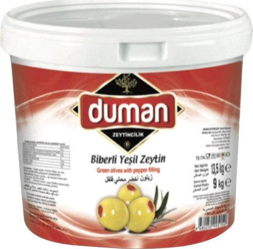 Biberli Yeşil Zeytin (140-160) Klb Iri Boy 10 Kg
