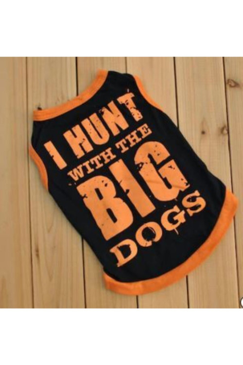 Kedi Ve Köpek Için ''I Hunt Wıth The Bıg Dogs'' Elbise,Kıyafet