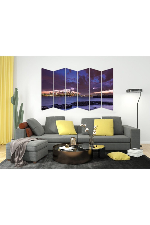 Gece Şehir Manzarası Mdf Tablo 1550 (Model B)