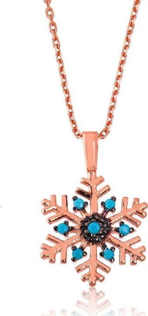 925 Ayar Gümüş Kar Tanesi Kadın Gümüş Kolye