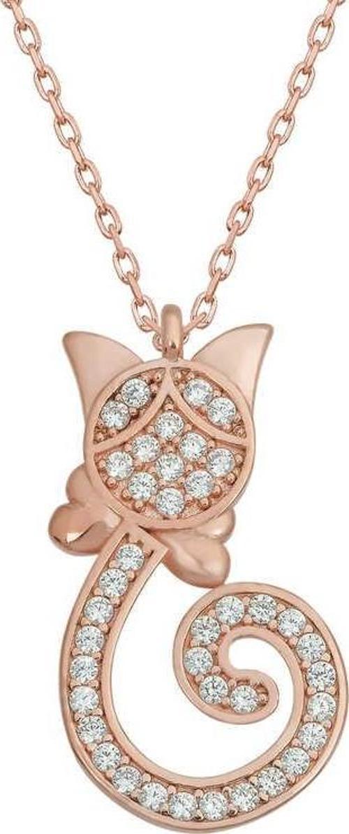 925 Ayar Gümüş Kedi Kadın Gümüş Kolye