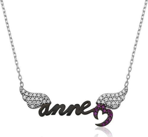 925 Ayar Gümüş Melek Annem Kadın Gümüş Kolye