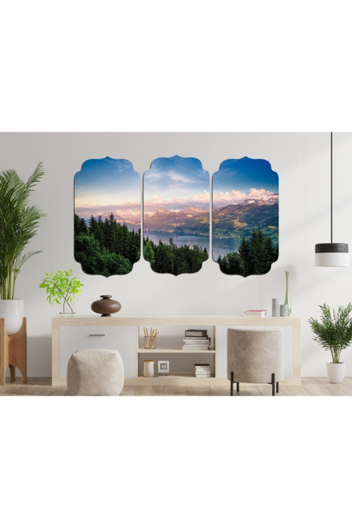Dağ Manzarası Mdf Tablo 3348