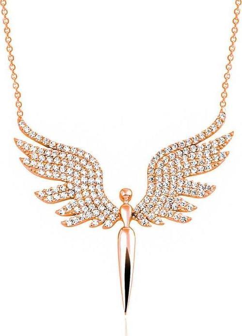 925 Ayar Gümüş Mikail Meleği Kadın Kolye