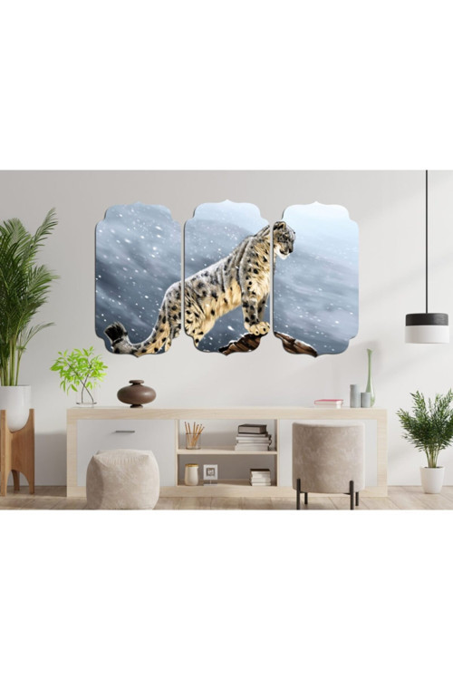 Beyaz Leopar Mdf Tablo 3491 (Model D)