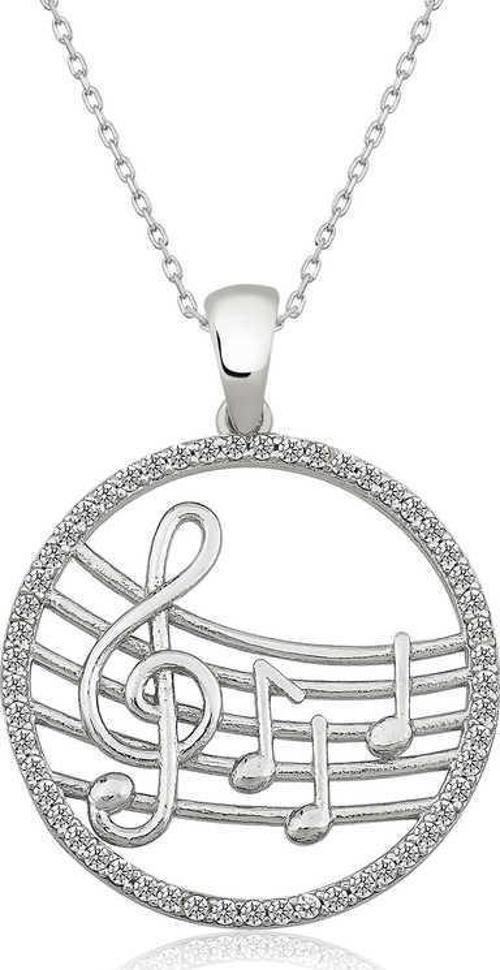 925 Ayar Gümüş Müzik Temalı Kadın Gümüş Kolye
