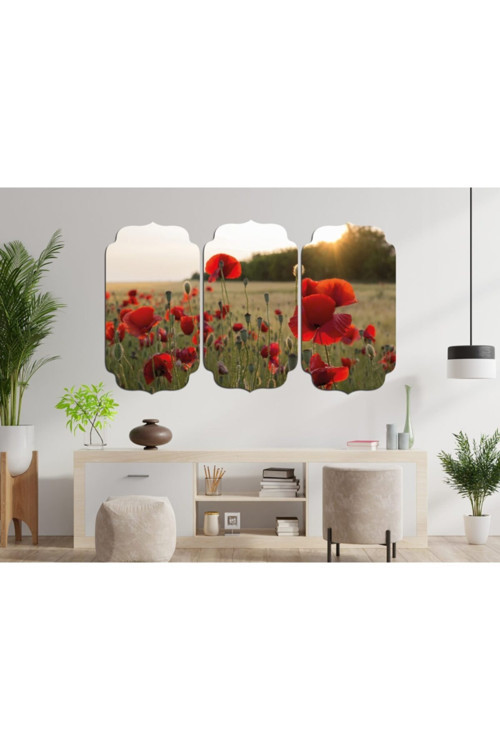 Gelincik Çiçeği Mdf Tablo 0808 (Model D)