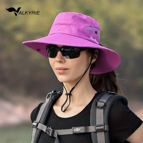 Outdoor Güneş Şapkası Unisex Kamp Trekking Safari Balıkçı Şapkası UV Koruma Mor