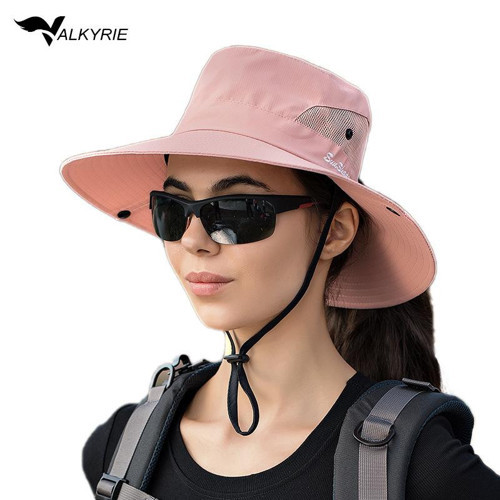 Outdoor Güneş Şapkası Unisex Kamp Trekking Safari Balıkçı Şapkası UV Koruma Pembe