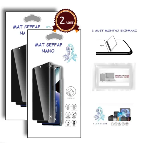 HONOR MAGİC 8 PRO NANO Ekran Koruyucu 2 Adet Ultra İNCE Esnek MAT HAYALET