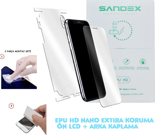 HONOR MAGİC 8 PRO NANO Ekran Koruyucu + Full Arka Kaplama SET Esnek ULTRA İnce - SANDEX - EPU HD