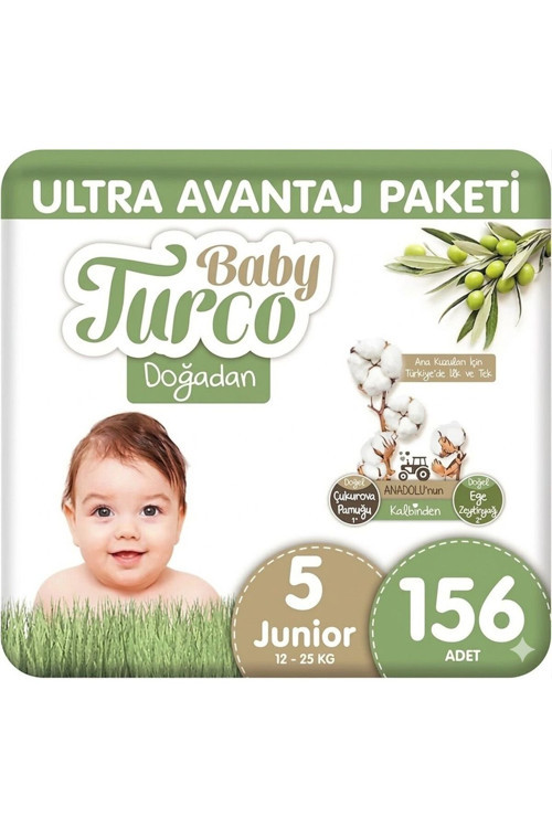 Doğadan Bebek Bezi Ultra Avantaj Paketi Junior 5 Numara 156 Adet