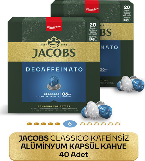Classico Kafeinsiz Nespresso Uyumlu Alüminyum Kapsül Kahve 40 Kapsül
