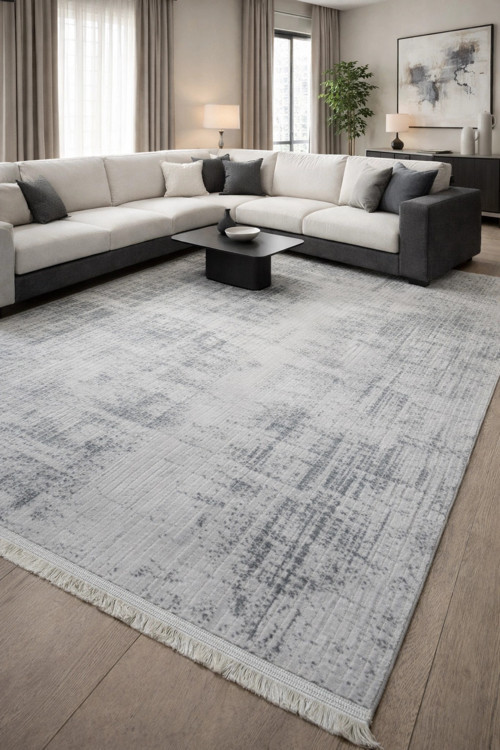 Nita 1207 Gri Modern Makina Halısı