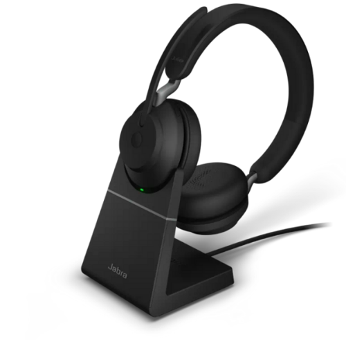 Evolve2 55 Duo Link380a Ms Şarz Standlı Kablosuz Kulak Üstü Kulaklık