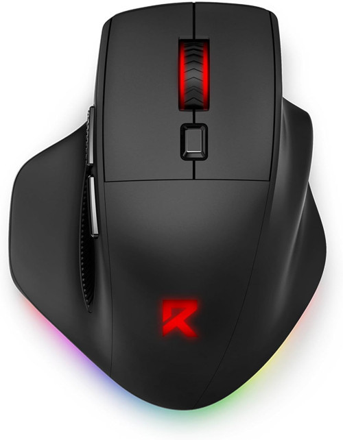 Büyük Kablolu Oyun Tri-modlar 2.4g/bluetooth/kablolu Şarj Edilebilir Ergo Rgb Fareşi, 2 Ya
