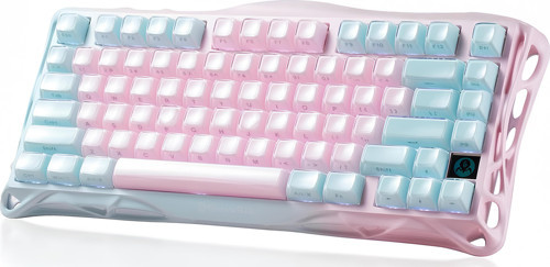 Mercury K1 Lite RGB Kablosuz Mekanik Gaming Klavye, İngilizce Q, Lumen Rose