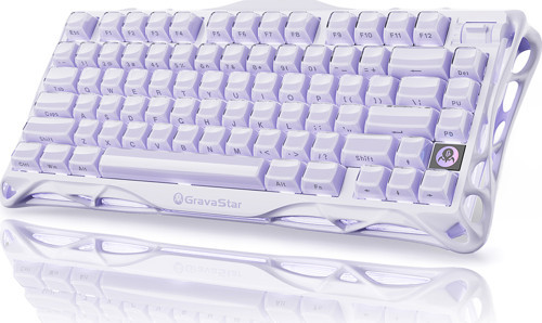 Mercury K1 RGB Kablosuz Mekanik Gaming Klavye, İngilizce Q, Lavender Purple