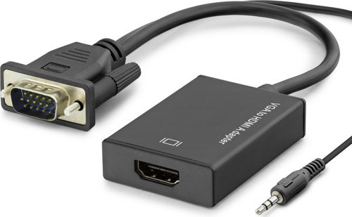 Vga To Hdmi Dişi Ses Çıkışlı Görüntü Dönüştürücü 1080P - Siyah HDX7874