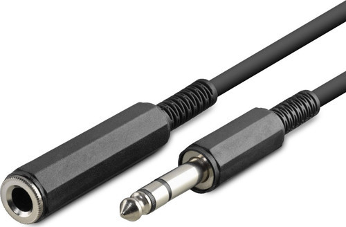 Büro Ev Ofis Ses Müzik Sistemi için 1.5MT Siyah 6.35Mm Gitar Uzatma Kablosu