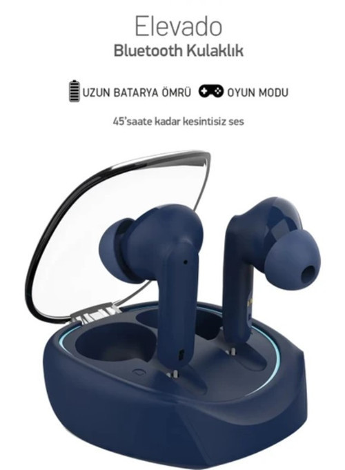 Elevado Oyun Kulaklığı Bluetooth Kulaklık Kulakiçi -ENC Gürültü Engelleme, Oyun Modlu