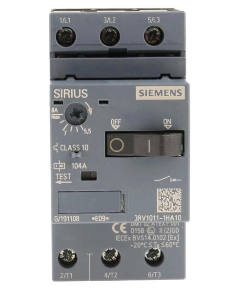 Sirius 5.5-8A Motor Koruma Şalteri Düğmeli (5.5 ile 8 Amper Arası Ayarlanabilir)