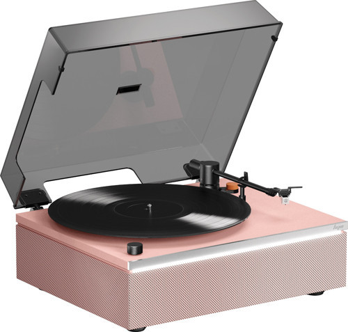 Lumi-S Pembe Dahili Bluetooth Hoparlörlü Retro Pikap Plakçalar