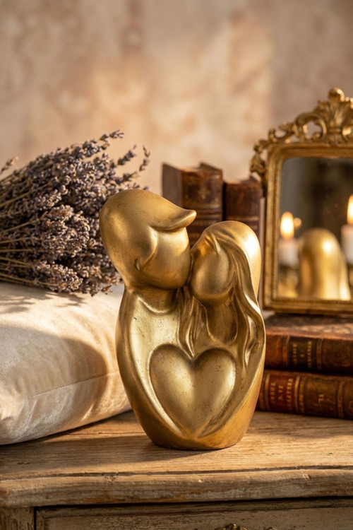 Dekoratif Obje Biblo Ev Dekorasyon Heykel Salon Masa Üstü Süs Eşyası Beyaz Renk Model 18