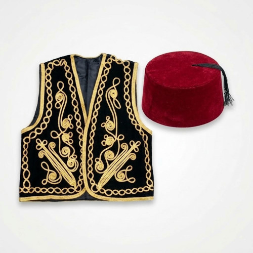 Damat Kına Gecesi Osmanlı Siyah Yelek Ve Fes Takım