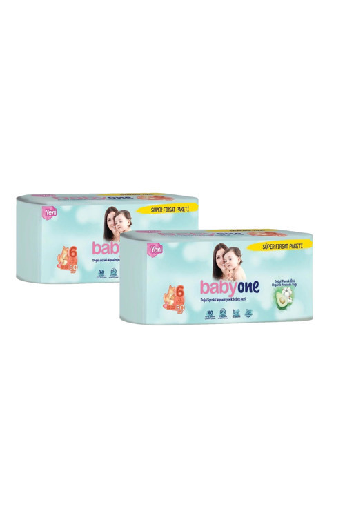 Doğal Içerikli Bebek Bezi 6 Numara 50'li 2 paket