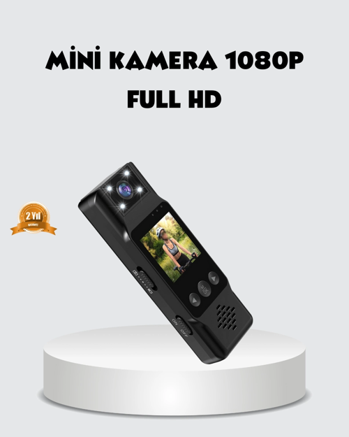 180 Derece Dönebilen Mini Kamera Full Hd Tft Ekran Hareket Sensörlü