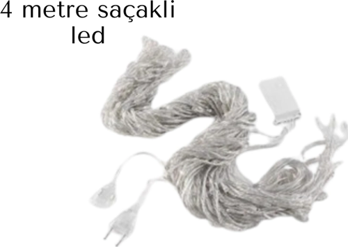 Saçaklı 4 Metre Perde Led