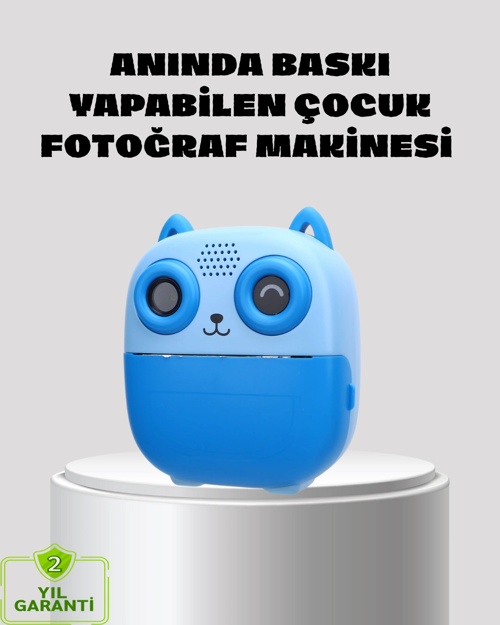 Anında Baskı Özellikli Çocuk Kamerası 48mp 1080p Çift Lens 32gb Destekli
