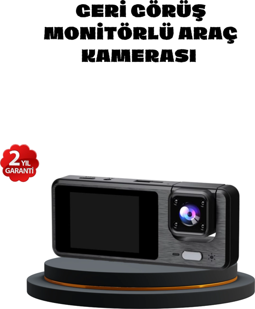 3 Kameralı Araç Dvr 1080p Ön + Hd Arka + İç Kamera Döngü Kayıt 2’’ Ekran