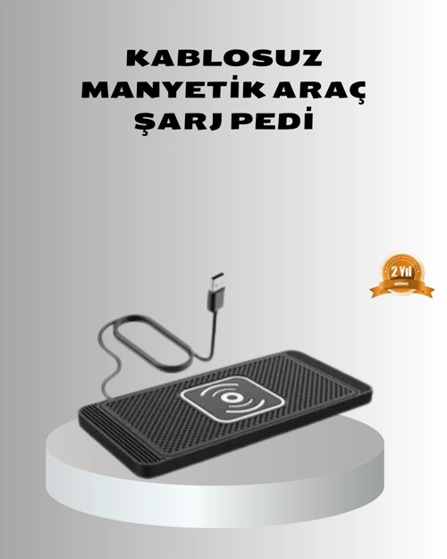 Manyetik Şarj Pedi 7.5w 10w 15w Hızlı Şarj Kaymaz Tabanlı