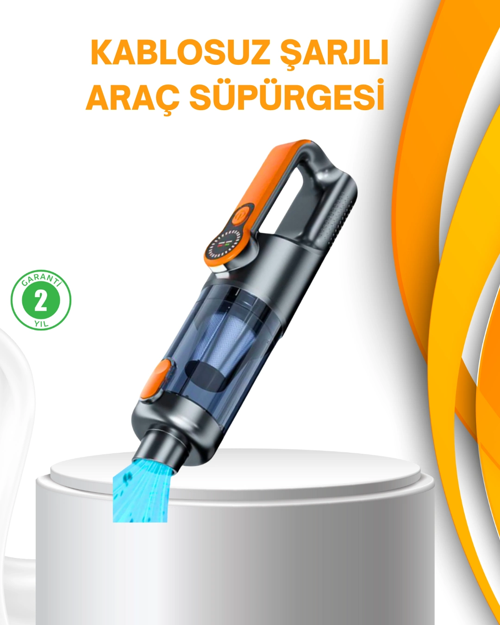 Kompakt Şarjlı El Süpürgesi Kuru Ve Sıvı Temizlik 5 Atlı