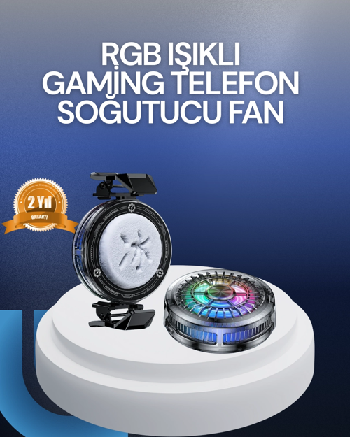 Rgb Led Telefon Soğutucu Fan Yüksek Hızlı Soğutma Cooler