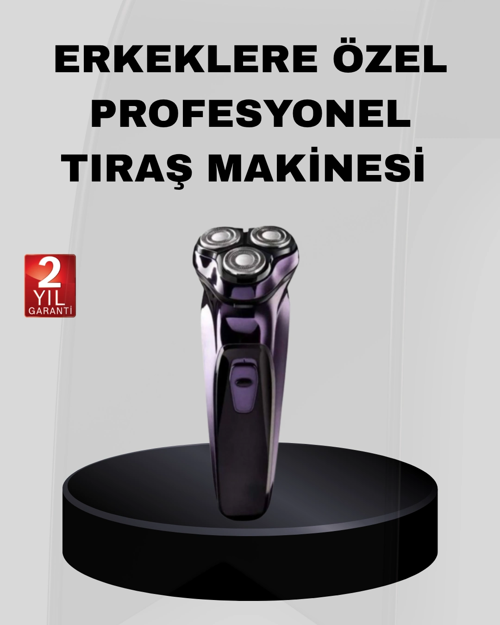 Profesyonel Şarjlı Tıraş Makinesi Ayarlanabilir Başlıklı Kablosuz