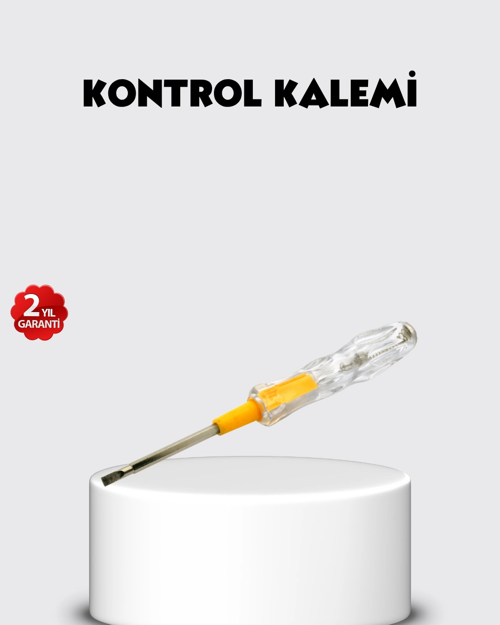 Neon Lambalı Elektrik Kontrol Kalemi Nikel Kaplama 110-220v