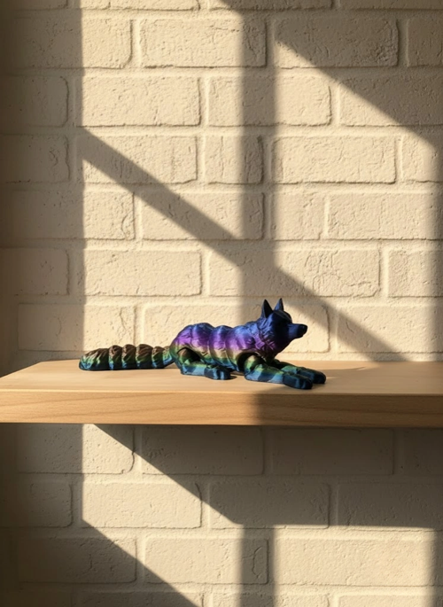 Hareketli Kurt Rainbow Dekoratif Esnek Figür 10x24 Cm