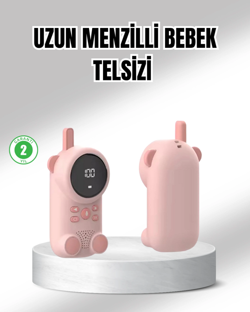 Uzun Menzilli Bebek Telsizi 1-3 Km Çekim 22 Kanal Lcd Ekran Vox Şarjlı