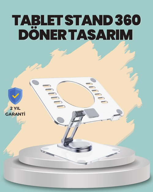 Çift Eksenli Ayarlanabilir Tablet Destek Standı