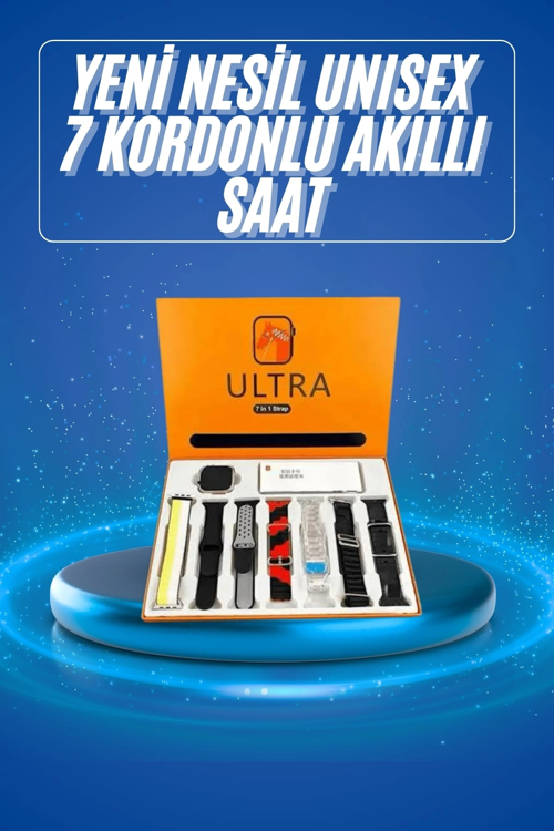 Akıllı Saat Çağrı Cevaplayabilen Unısex 7 Kordonlu Müzik Dinleme