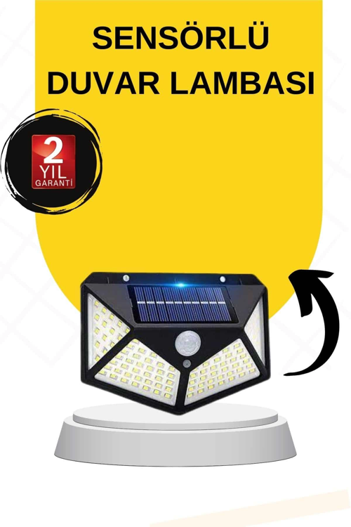 Sensörlü Güneş Enerjili Duvar Lambası