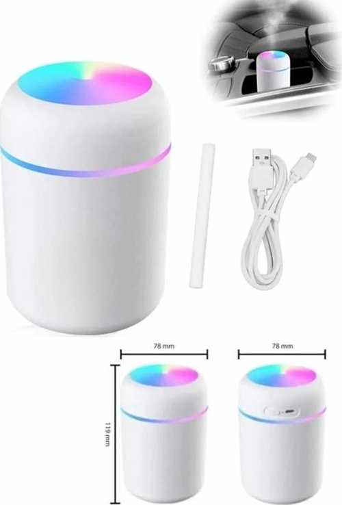 Hava Nemlendirici Buhar Makinesi Led Işıklı Usb Dekoratif Nemlendirici