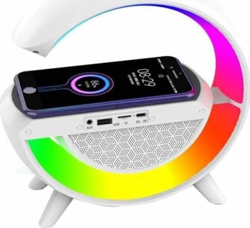 Bluetooth Hoparlör G Şekli Atmosfer Akıllı Rgb Lamba Wireless Kablosuz Şarj