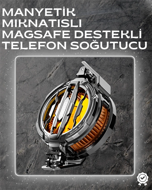 Led Işıklı Telefon Soğutucu | Ultra Sessiz Fan | Mıknatıslı Ve Atlı Bağlantı
